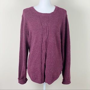 🔥5/$20 Laura Scott Mossy Rhododendron Texted Pullover Sweater Size Extra Large